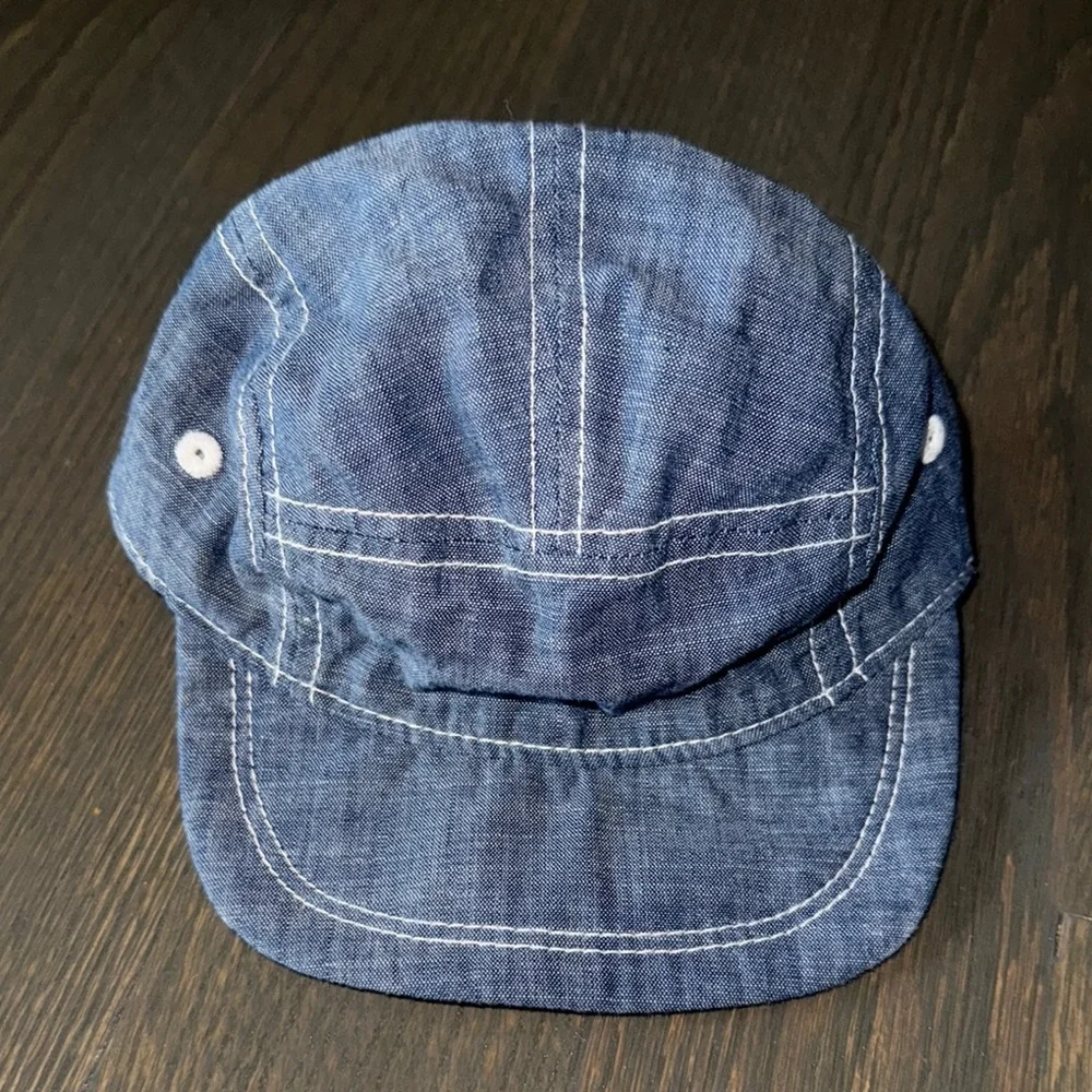 Keepersheep Light Gray & Chambray Baby Cap Set | 6-12M